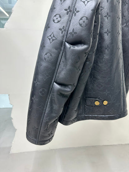 LV Shearling Embossed Monogram Jacket