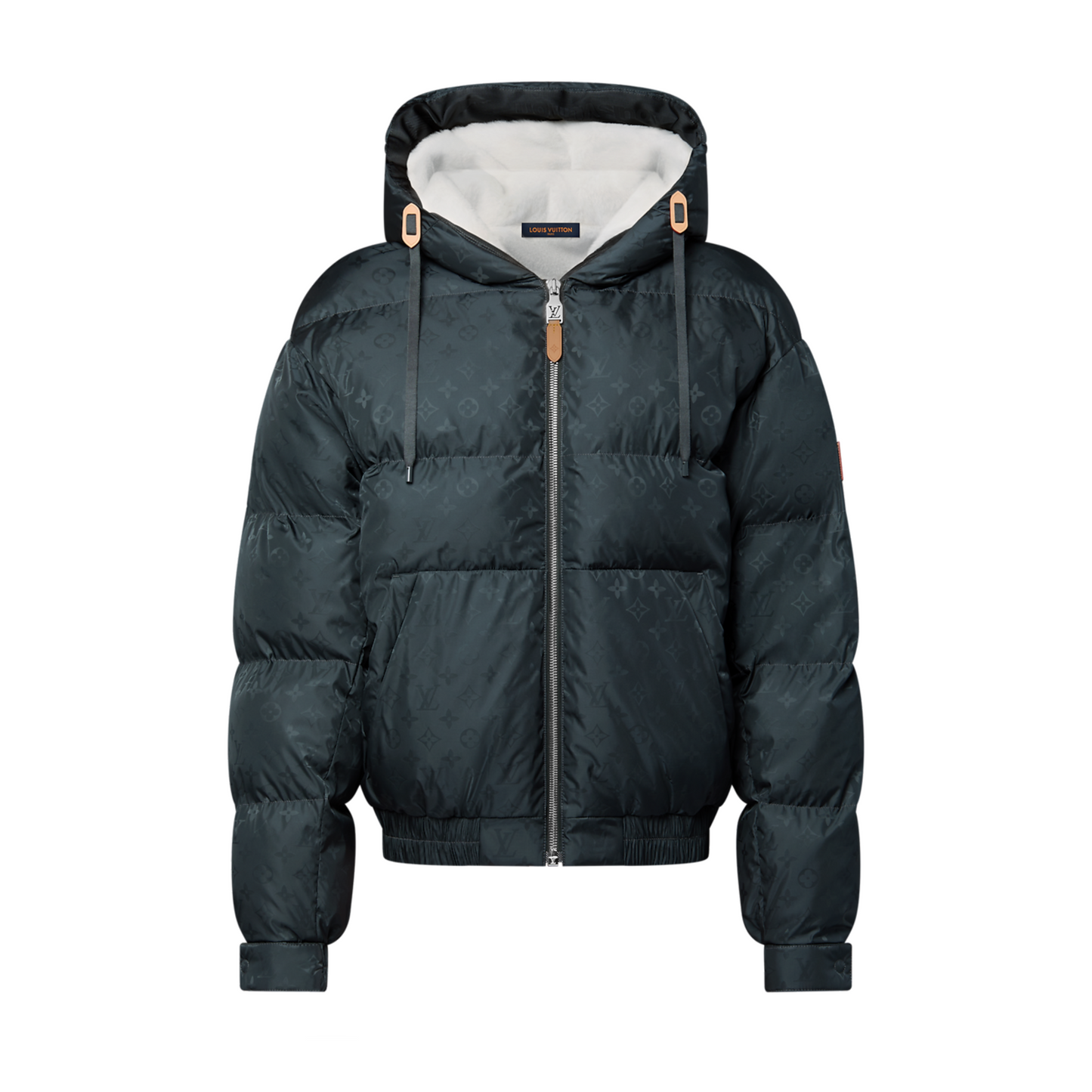 LV Monogram Hoodied Down Jacket