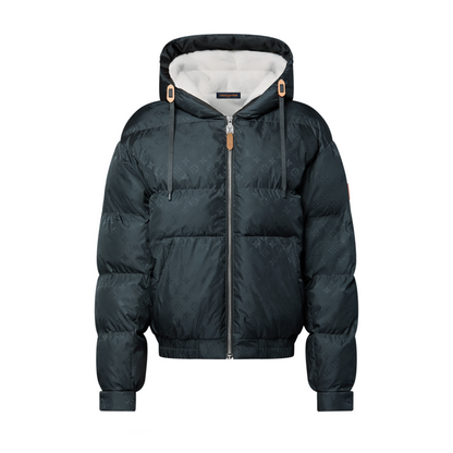 LV Monogram Hoodied Down Jacket