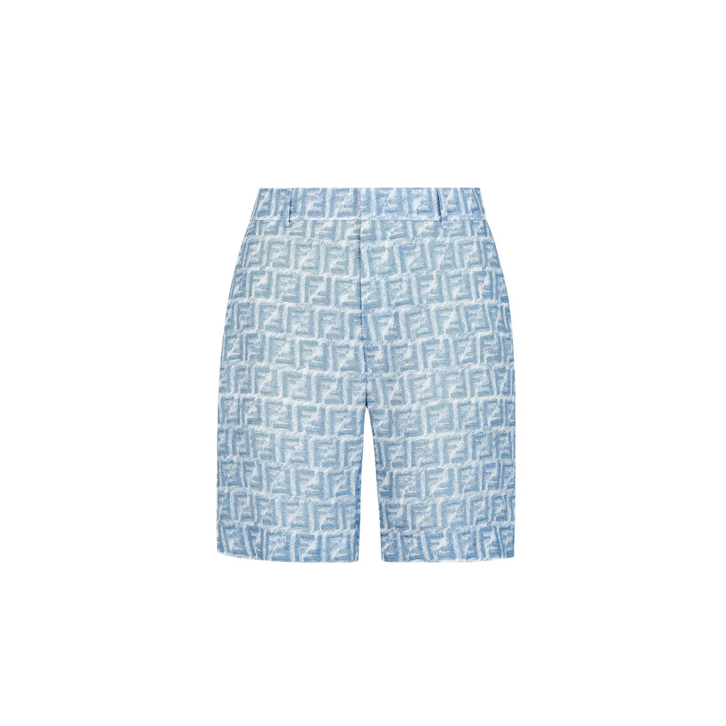 FND Monogram Silk Shorts Blue