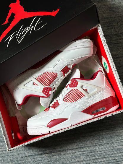 AJ4 White RED