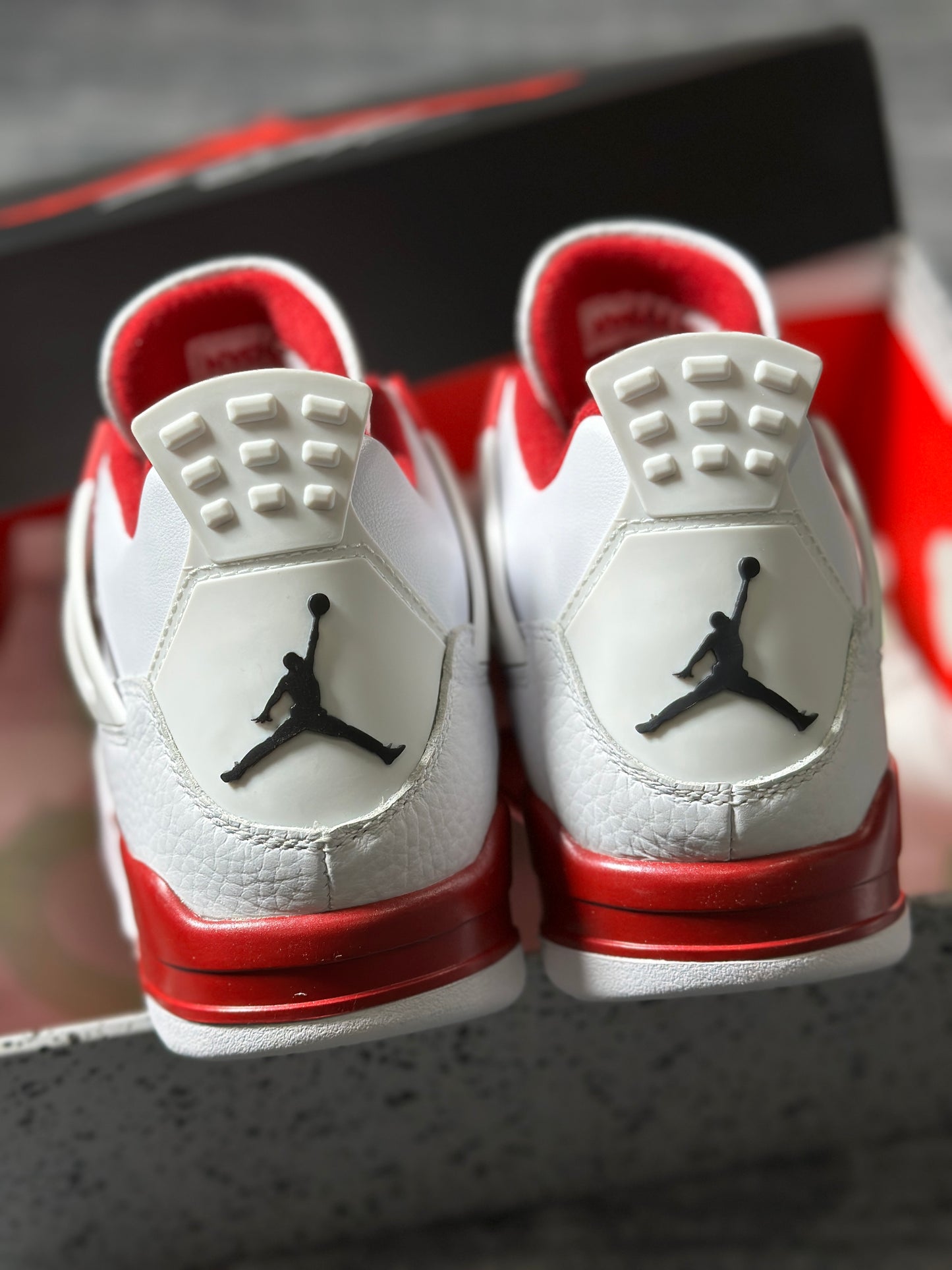 AJ4 White RED