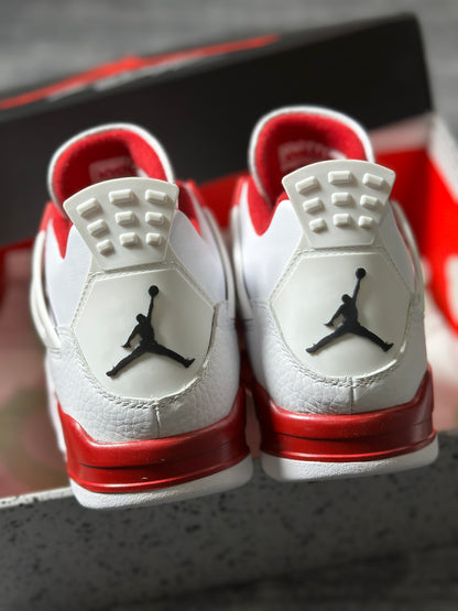 AJ4 White RED