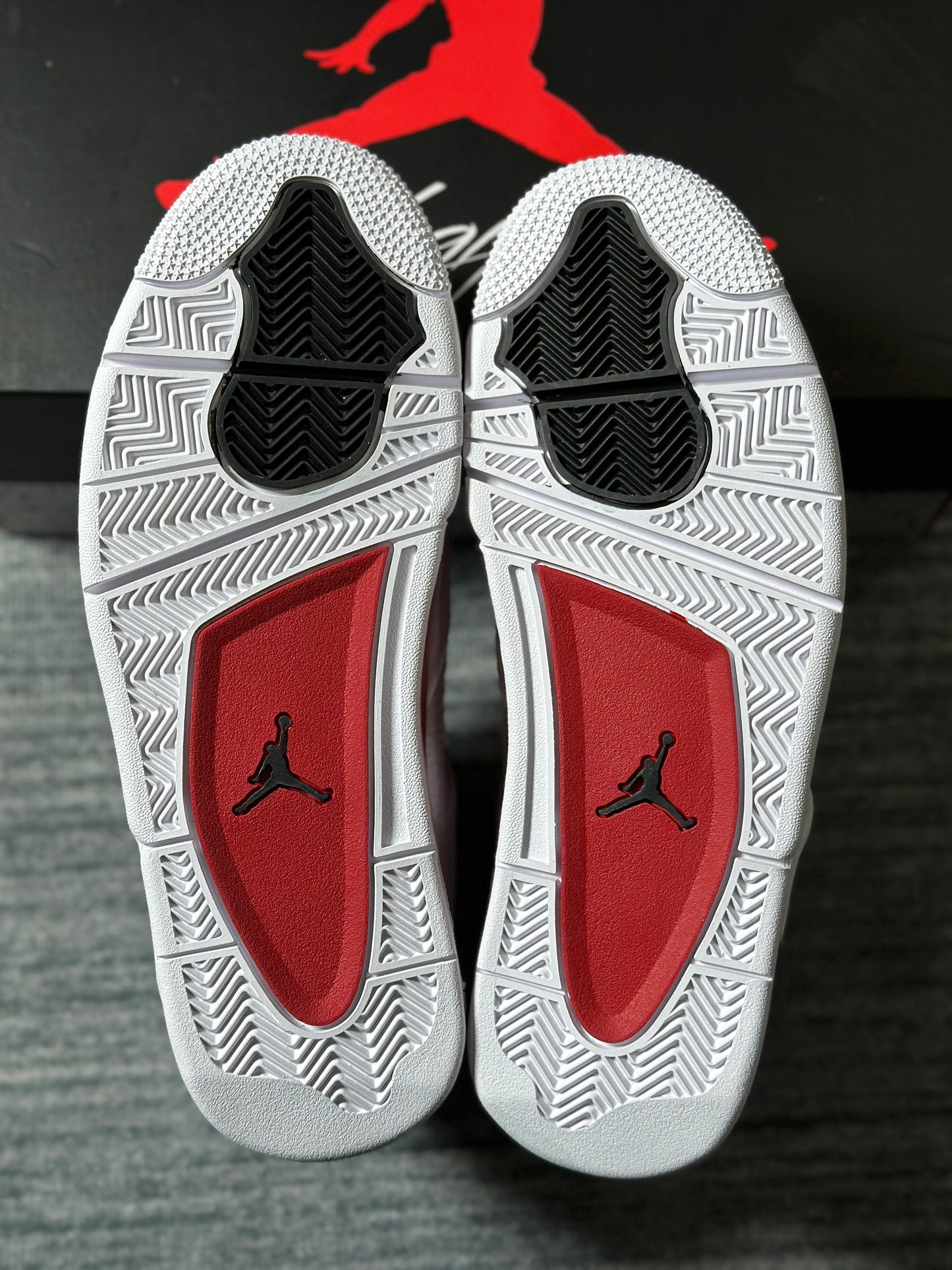 AJ4 White RED