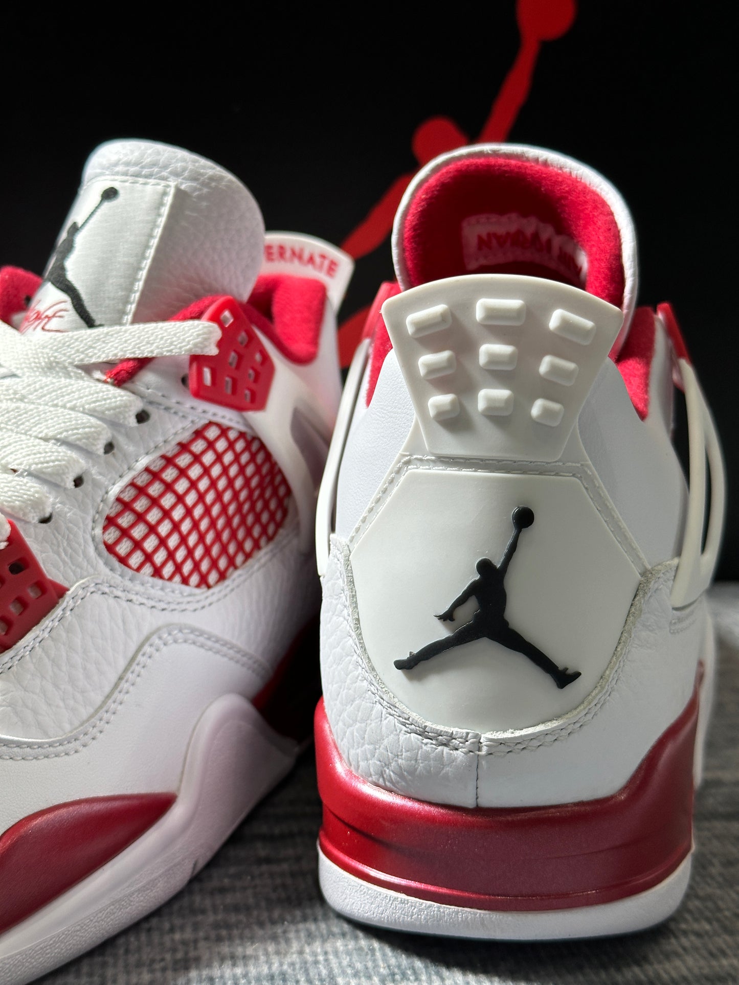 AJ4 White RED