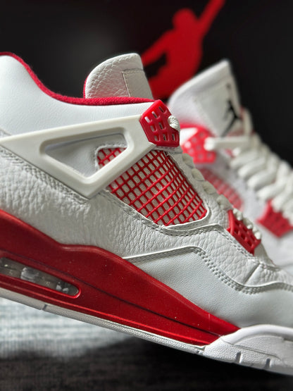 AJ4 White RED