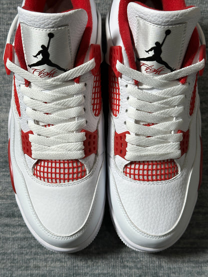 AJ4 White RED
