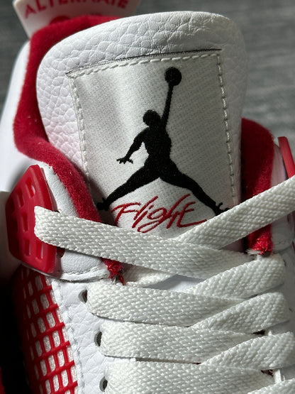 AJ4 White RED