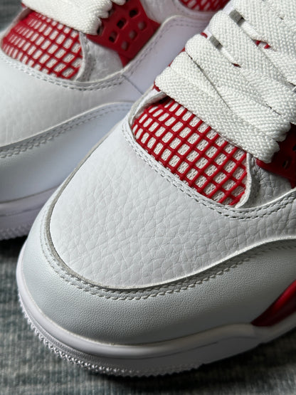 AJ4 White RED