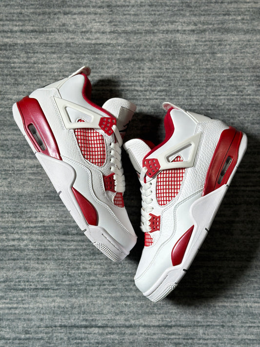 AJ4 White RED