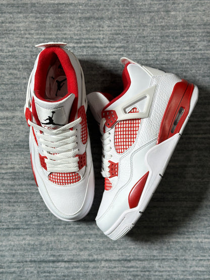 AJ4 White RED