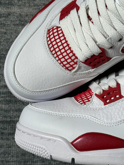 AJ4 White RED