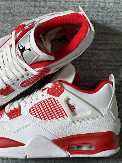 AJ4 White RED
