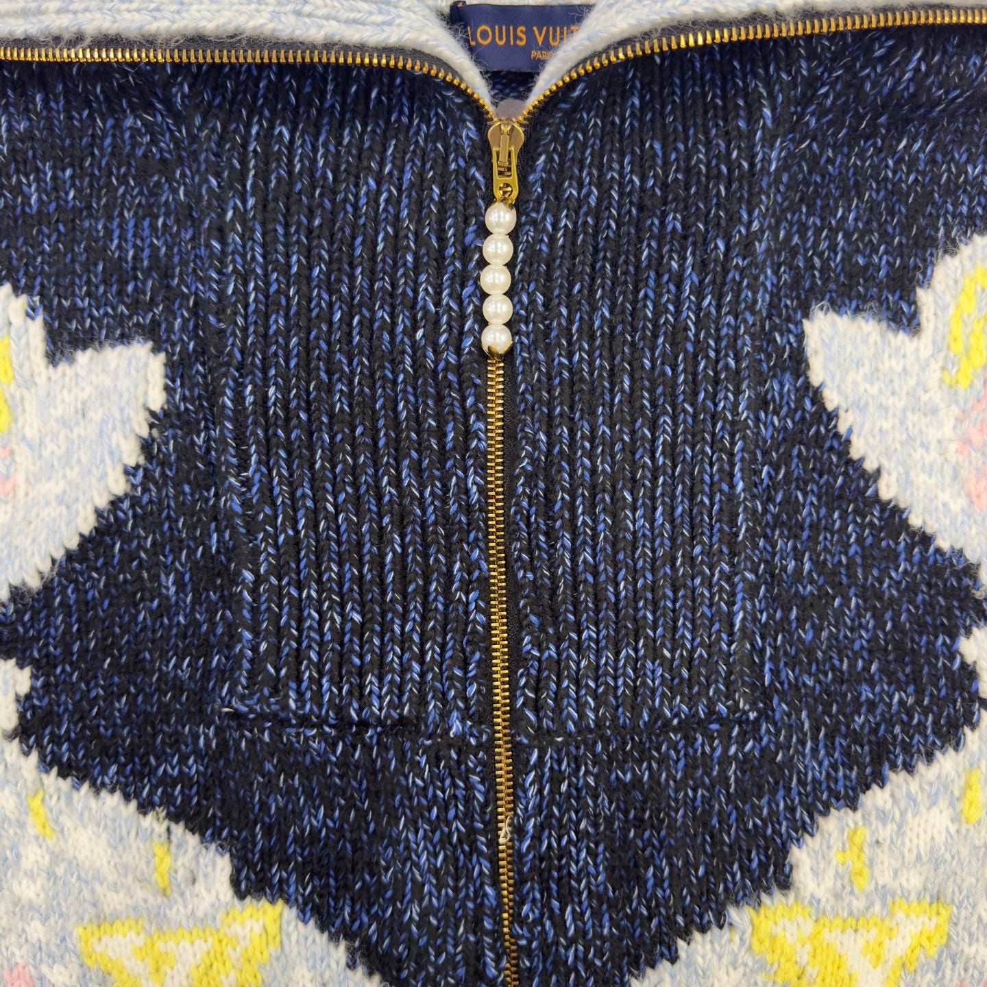 Lv Zippered Knitted Blouson