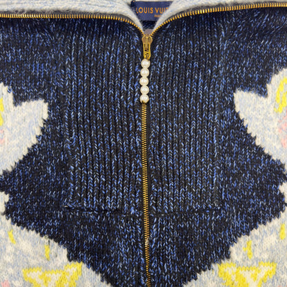 Lv Zippered Knitted Blouson