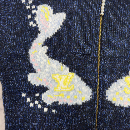 Lv Zippered Knitted Blouson