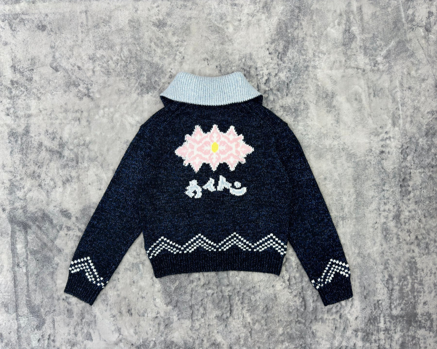 Lv Zippered Knitted Blouson