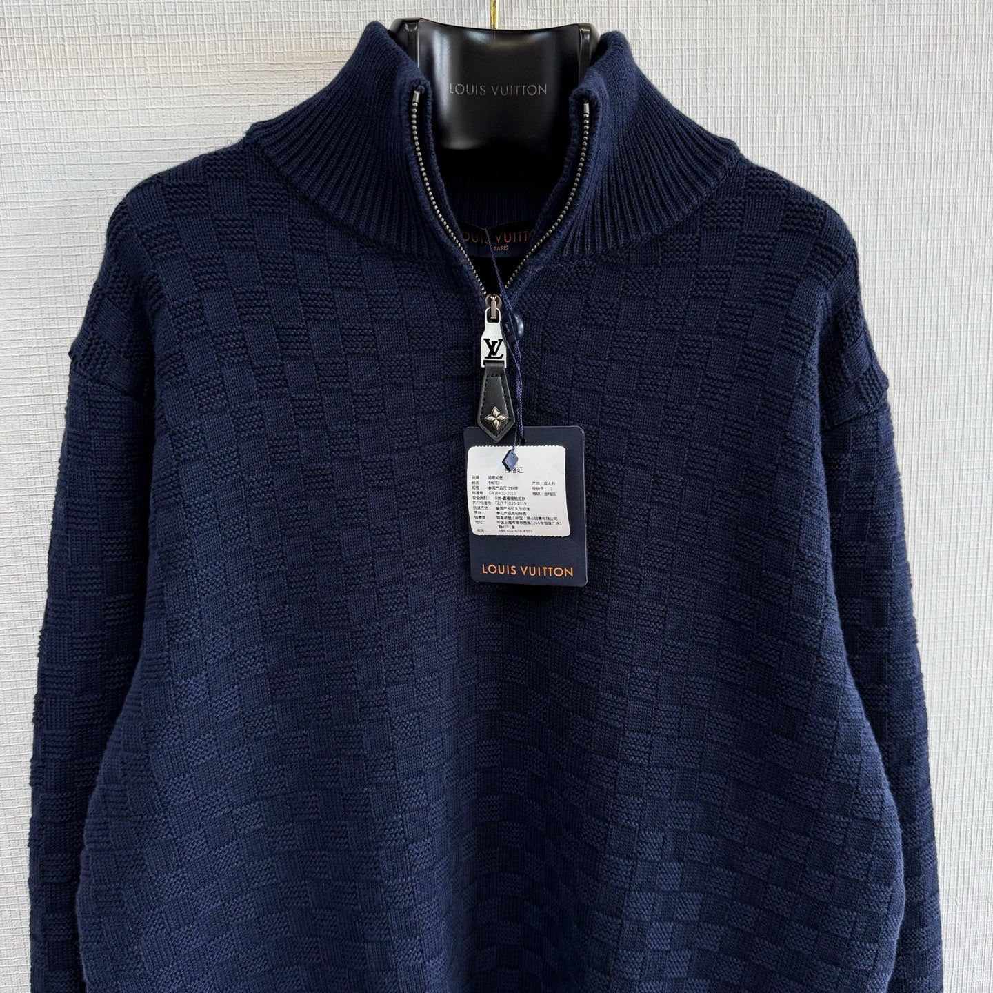 Lv Cashmere-Wool Blend Half-Zip Pullover