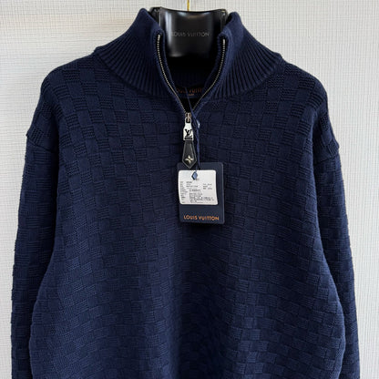 Lv Cashmere-Wool Blend Half-Zip Pullover