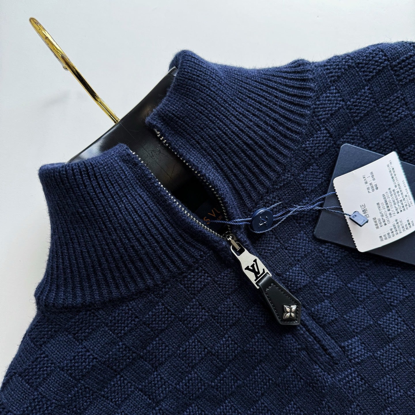 Lv Cashmere-Wool Blend Half-Zip Pullover