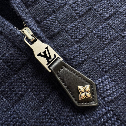 Lv Cashmere-Wool Blend Half-Zip Pullover