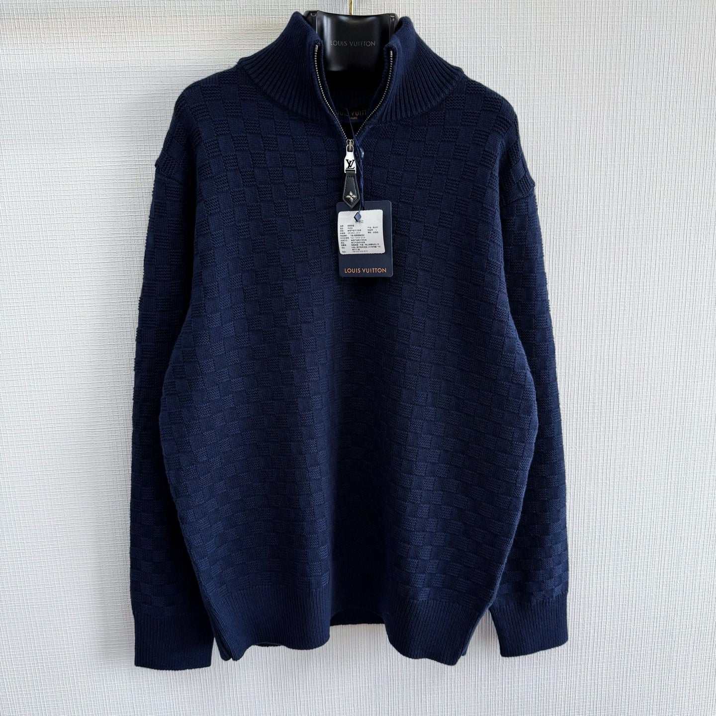 Lv Cashmere-Wool Blend Half-Zip Pullover