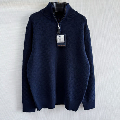 Lv Cashmere-Wool Blend Half-Zip Pullover