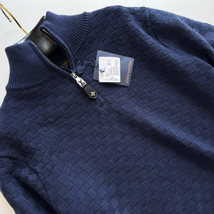 Lv Cashmere-Wool Blend Half-Zip Pullover