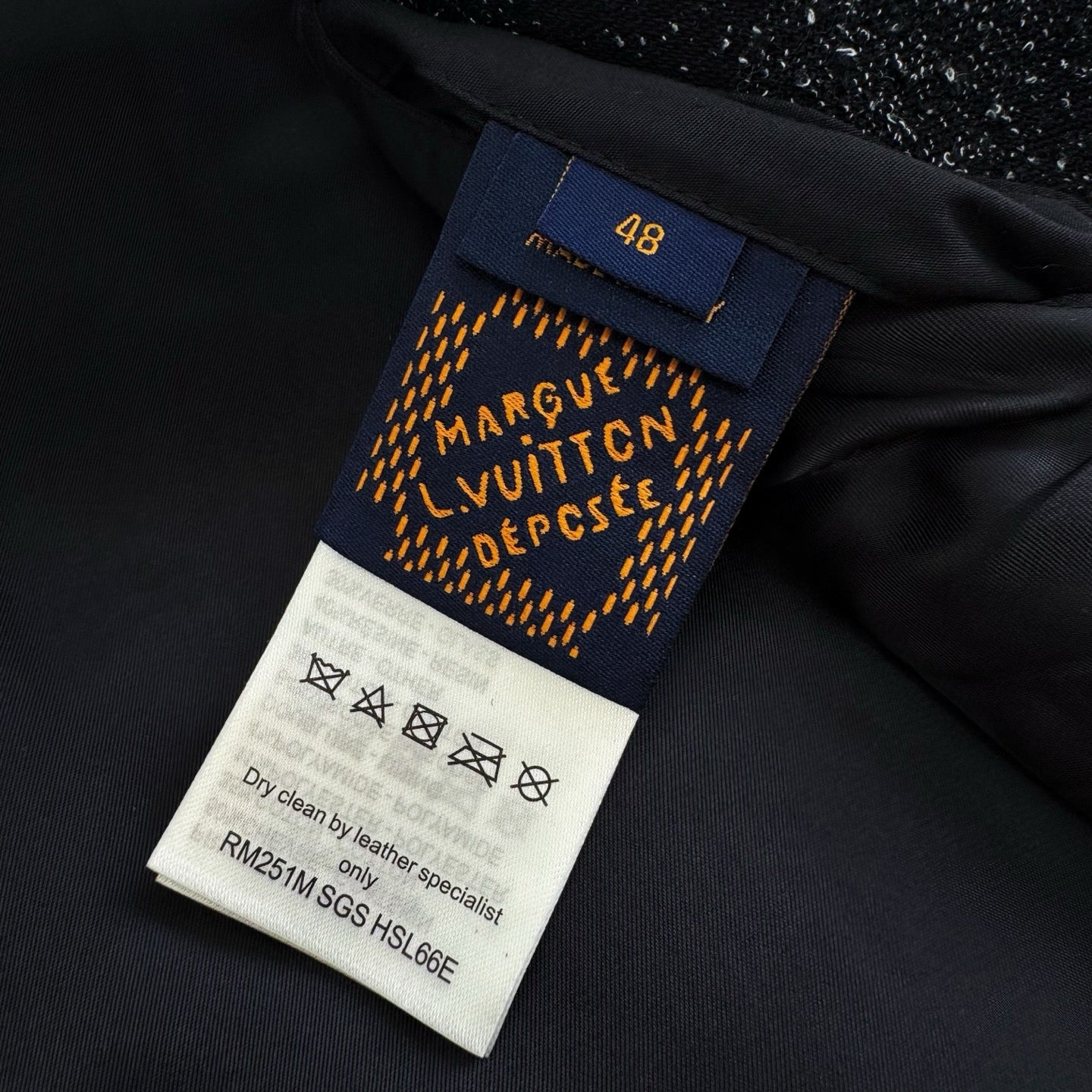 Lv Mix Leather Varsity Blouson