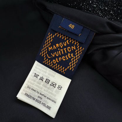 Lv Mix Leather Varsity Blouson