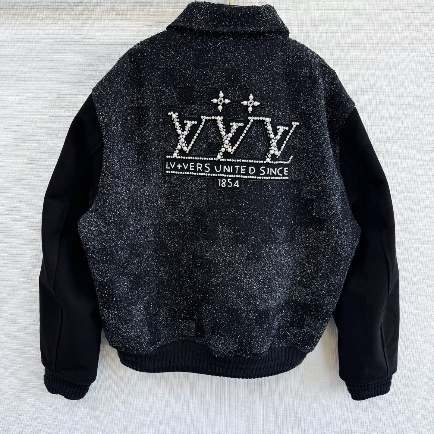 Lv Mix Leather Varsity Blouson