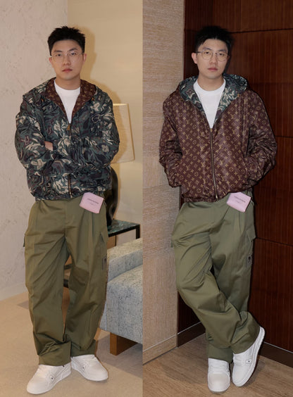 Lv Monogram Reversible Windbreaker