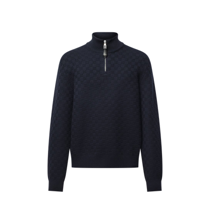 Lv Cashmere-Wool Blend Half-Zip Pullover