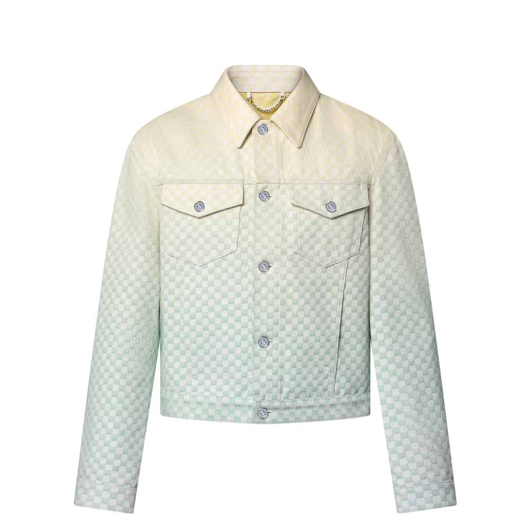 Lv  Damier Gradient Jacquard Denim Jacket