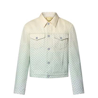 Lv  Damier Gradient Jacquard Denim Jacket