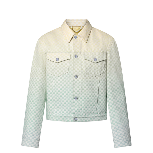 Lv  Damier Gradient Jacquard Denim Jacket