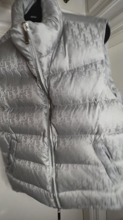 CD OBLIQUE DOWN VEST TECHNICAL SILVER