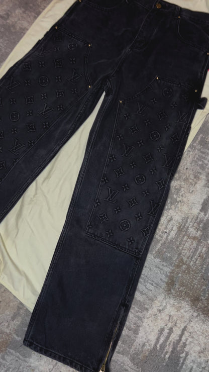 LV Monogram Denim Carpenter Pants